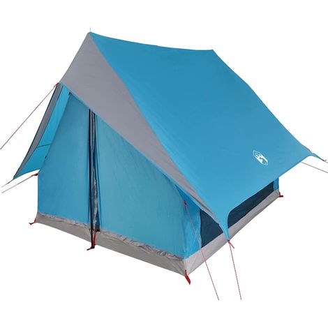 vidaXL Tienda Familiar con techo Azul y gris 220 x 220 x 184 cm (1/2)
