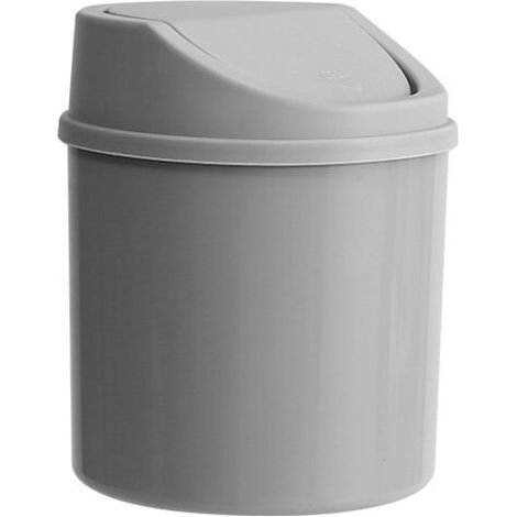 Tabletop Trash Can, Small Desktop Trash Can with Lid, Reusable Plastic Trash Can, Tabletop Trash Can for Living Room Kitchen Bedroom Bathroom and Office (1/5)