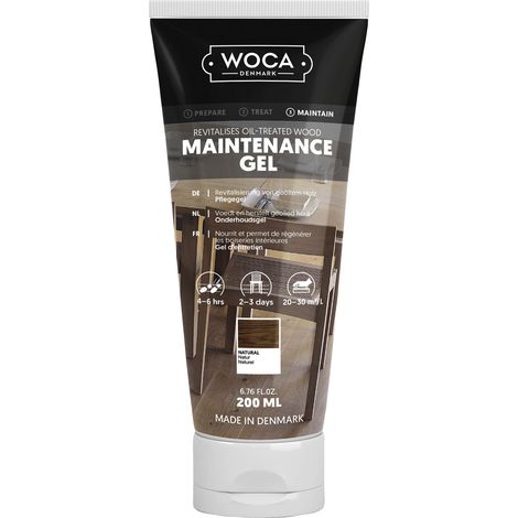 Woca Holzboden-Pflegegel für geöltes Holz (Holzöl innen), 0,2 Liter natur