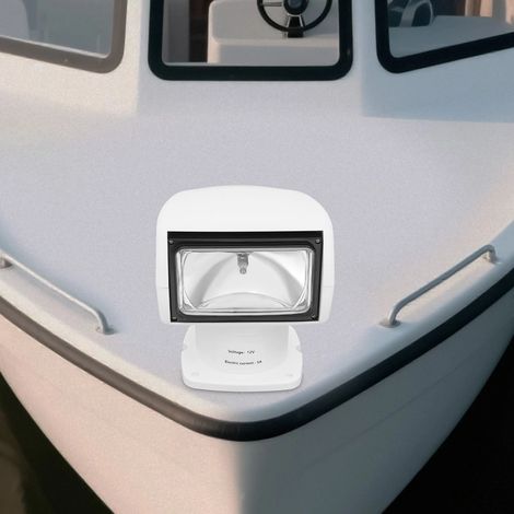 Projecteur marin avec télécommande, projecteur de yacht, projecteur 12V 100W, éclairage polyvalent, 18  19,05  12,7 cm (1/5)