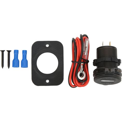 Prise de chargeur de voiture QC 3.0 12V, Charge rapide, double Port USB, prise de courant avec affichage de la tension, pour camions, fourgonnettes, camping-car (1/5)