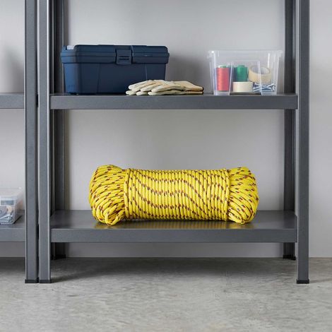 vidaXL Cuerda multiusos 4 mm 25 m Amarillo PP 105 kg Carga máx. (1/5)