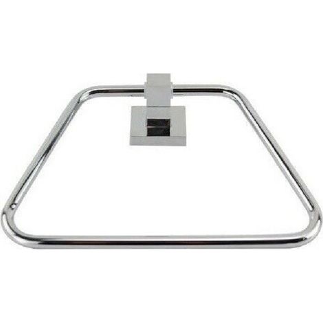 Cleafe - Anello Porta Asciugamano Asciugamani Fissaggio A Parete Bagno Square 22 Cm 59183 - (1/2)