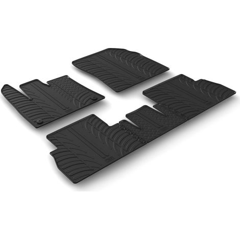 Set tappeti su misura in gomma - compatibile per Citroen Berlingo M (09/1801/22) fix tondo, panca post. scorrevole - Citroen Berlingo XL (09/1801/22) fix tondo, panca post. scorrevole - Opel Combo