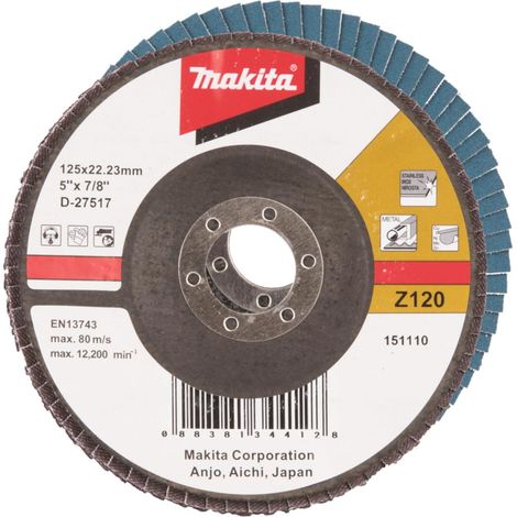 Disco abrasivo Makita 125 mm granulometria 120 durevole