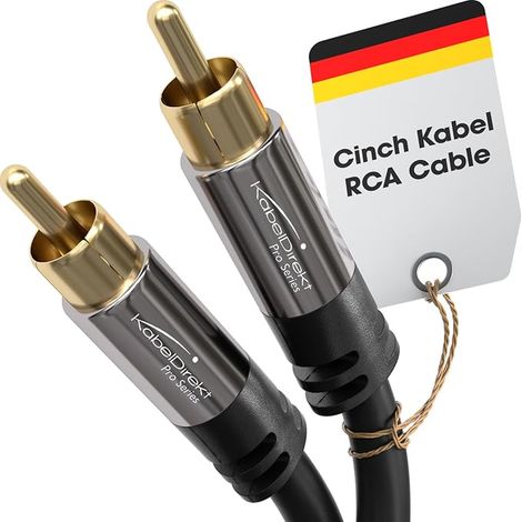 Câble Cinch 1,5m (1 x Fiche RCA Mâle Vers 1 x Fiche RCA Mâle) (1/5)