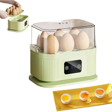 Cuociuova - Bollitore per uova a vapore - Preparazione della colazione - Spegnimento automatico - Da 1 a 6 uova - Verde (1/5)