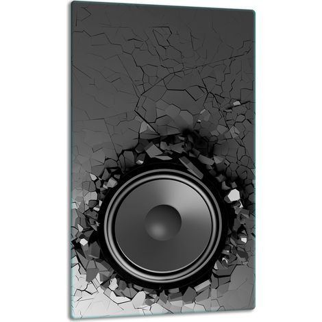 PANEL DE MESA CON PLACA DE CRISTAL DE 30x52 CM PARA ALTAVOZ (1/5)