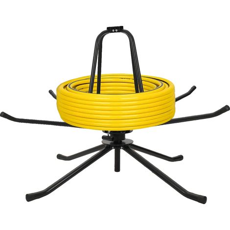 Enrouleur de tuyau de chauffage par le sol, capacité de charge 200 kg, construction en acier, taille repliée 77 x 20 x 20 cm, plage d'application 200–400 m, diamètre de tuyau compatible supérieur à 34 (1/5)