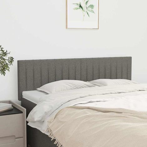 vidaXL Têtes de lit Gris foncé 144x5x78/88 cm Tissu (1/5)