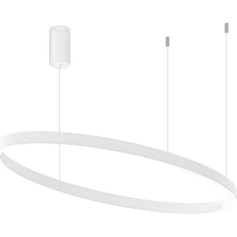 Lampadario moderno gea luce criseide s1g ovale fcrsb9o led bianco alluminio silicone