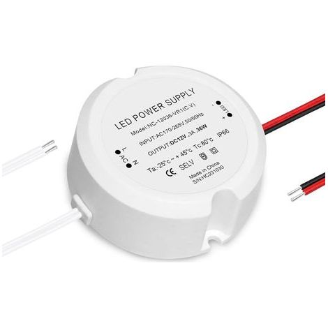 220-V-auf-12-V-LED-Transformator 36 W, 12-V-36-W-3-A-LED-Transformator, AC/DC-Wandler-Treiber, IP66-AC/DC-Wandler-Treiber, für Innen- und Außenbeleuchtung (1/5)
