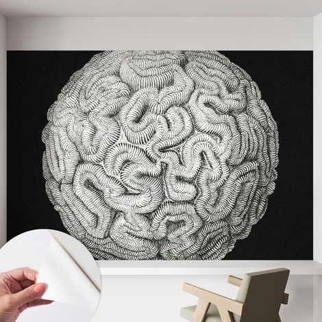 Papier peint autocollant avec imprimé pour décoration intérieure pour rénovation a motif Structure sphérique 152x104 cm (1/5)