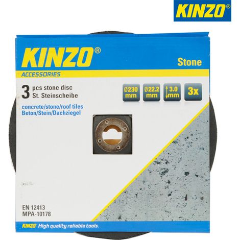 Disco Flex per Pietra Set da 3 Pezzi Dischi Smerigliatrice Diam. 230 mm Kinzo