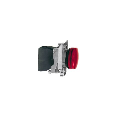 Harmony XB4 - voyant direct - pour BA9s - 250VAC - Ø22 - cabochon lisse rouge - XB4BV64 (1/3)