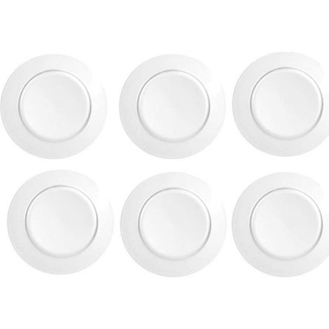 Set De 6 Assiettes De Noël Blanches Décorations De Noël (1/3)