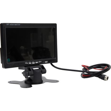 Rétroviseur caméra de recul 7 pouces, écran LCD étanche, vision nocturne infrarouge, enregistreur 4 broches pour bus, camion, camping-car, caravane, remorque (1/5)