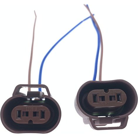 Connecteur de faisceau de câblage pour phare halogène 9005 HB3 9006 HB4, douille pour ampoule LED, feux de croisement/route et antibrouillard -- JB1772-2P