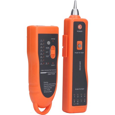 Détecteur de câbles avec écouteurs multifonctionnel, localisateur de lignes réseau RJ11 et RJ45, testeur de câbles téléphoniques