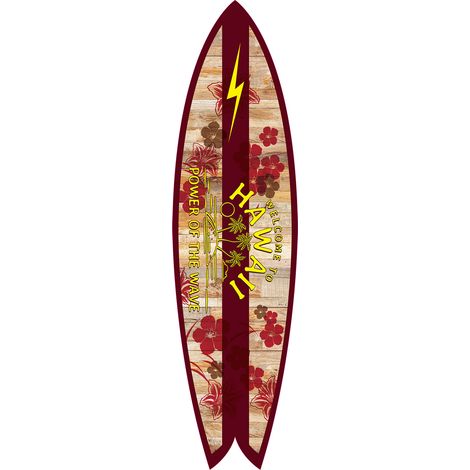 Planche de surf décorative welcome hawaii (1/4)