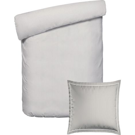 Parure de lit 2 Pièces 1 Personne - Housse de Couette 135x200cm et Taie Oreiller 80x80cm – 100% Percal de Coton, 80 Fils/cm², 112 GSM – Taupe (1/5)