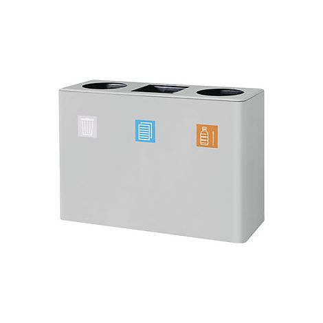 Papeleras  capacidad 3 x 30 l  con