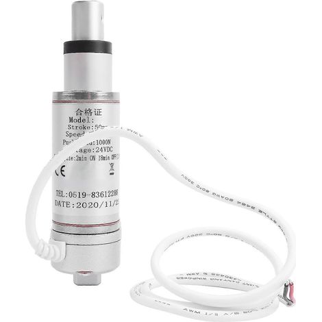 Vérin électrique linéaire 12V DC, moteur de levage 100kg, course 50mm, vitesse 12mm/s, système de poussée pour usage domestique, actionneur compact. (1/5)