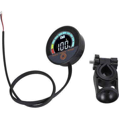 Batteriekapazitäts- und Spannungsmesser mit LCD-Farbanzeige, Lenkerhalterung, Gleichstrom-Batteriekapazitäts- und Spannungsmonitor