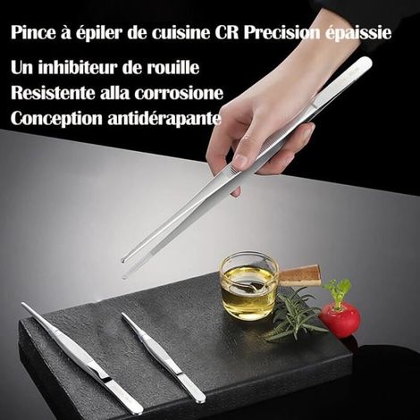 Pinze da cucina in acciaio inox da 30 cm e 20 cm, ideali per cucinare, grigliare e cuocere al forno - ALTRO (1/4)