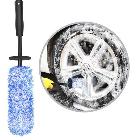 Cepillo para llantas de coche, cepillo de limpieza de microfibra de 40 cm para llantas sin partes metálicas, cepillo para llantas de coche (1/5)