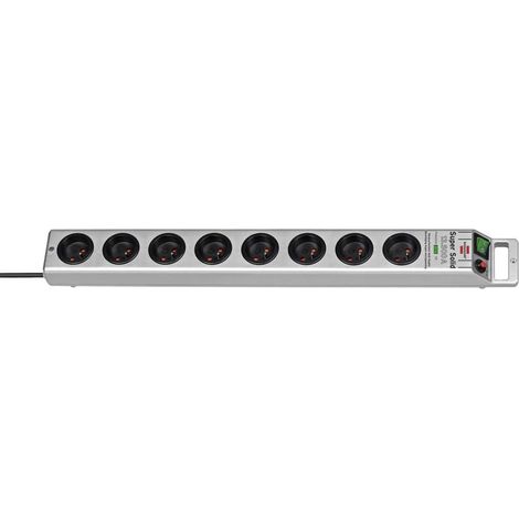 Brennenstuhl – Multiprise parasurtenseur 8 prises 13500A 2,5m – Interrupteur lumineux – Boîtier polycarbonate – Disjoncteur thermique 16A – 1153344318