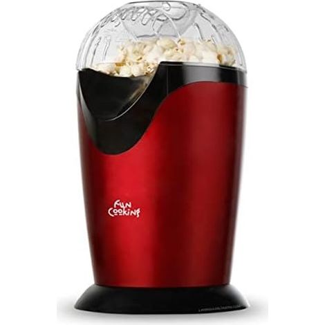 Tragbare Popcornmaschine von Orbegozo. metallisch rot Schnelle und einfache Bedienung. Popcorn in 3 Minuten Leistung 1000W