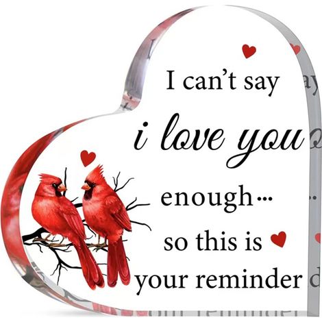 Coeur En Acrylique - Décoration Anniversaire Mariage - Cadeau Romantique Pour Couple - 10 x 10 x 1 cm - Lot De 1 (1/5)
