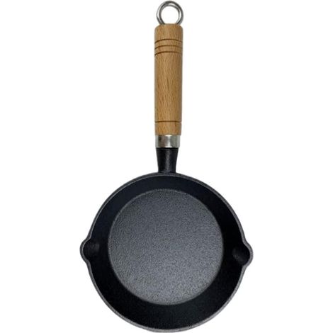 Poêle à Huile avec poignée Mini poêle à Frire Poêle à Frire Pratique Petite poêle à œufs Machine à crêpes aux œufs Wok (1/4)