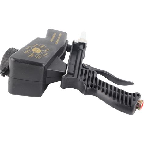 Pistolet de sablage avec buse de pulvérisation, kit complet pour nettoyage et décapage, noir (1/5)