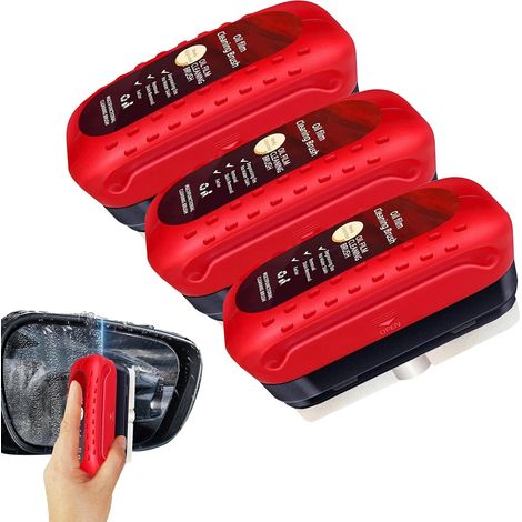 3 Pièces Brosse De Nettoyage De Film D'huile Automobile Multifonctionnelle Film Oléophobe pour Vitres D'automobiles Nettoyeur Vitres Voiture Décolleur Brosse De Nettoyage De Film D Huile (1/5)