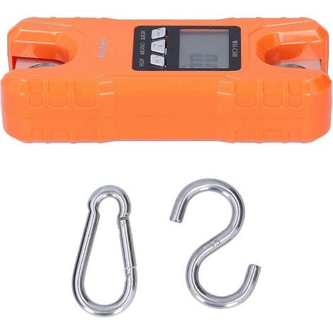 Balance électronique portable suspendue avec écran LCD, boîtier en plastique ABS, capacité 500 kg, jaune (1/4)