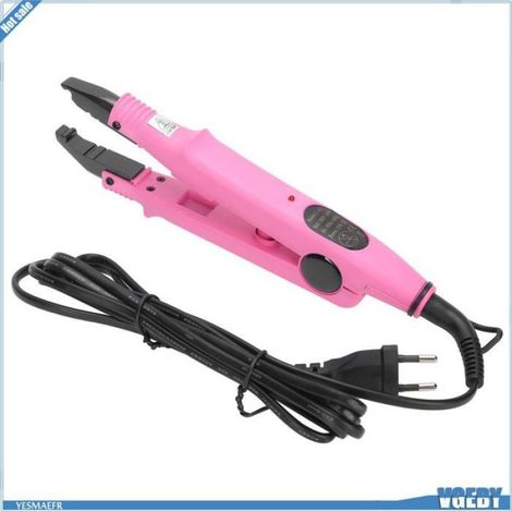 Ashata Fer d'extension de cheveux chauffant Fer d'Extension de Cheveux Professionnel Connecteur de Cheveux hygiene colle Prise UE (1/5)