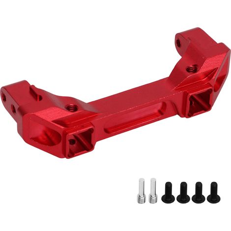 Rouge Pare-chocs Avant en Alliage d'Aluminium pour Traxxas 1/10 Crawler, Support de Protection avec Fixation (1/5)