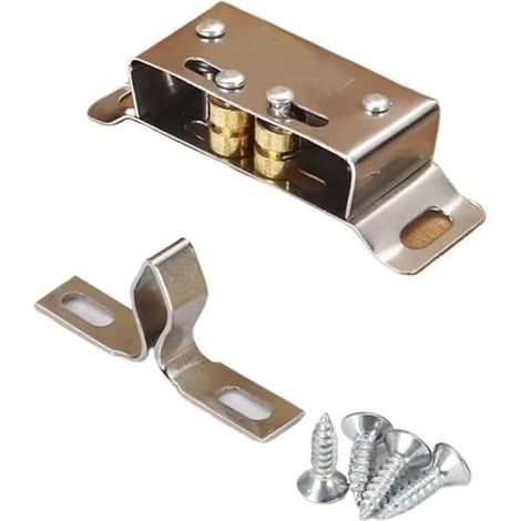 Loquets de porte, loquet placard, 2 à double rouleau réglables, anti (1/5)