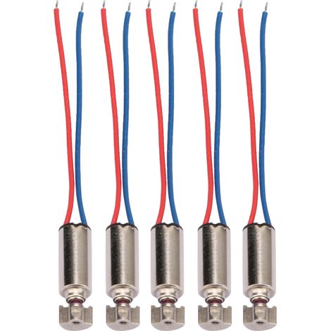 Lot de 5 micro-moteurs de vibration sans noyau pour téléphone portable, 3 V CC, 11,2 x 3,2 mm (1/5)