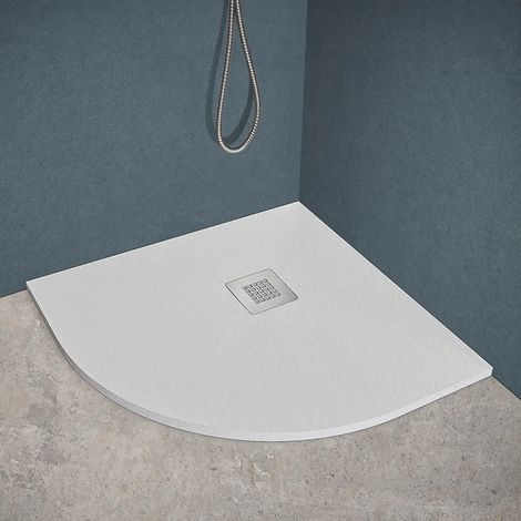 Piatto doccia semicircolare 100x100 bianco riducibile su misura Ten (1/5)