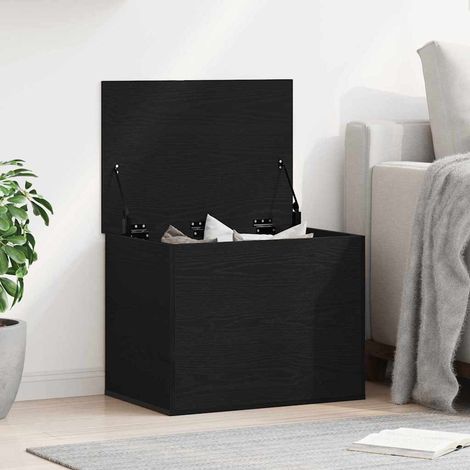 Aufbewahrungsbox Schwarz Eichen-Optik 60 x 42 x 46 cm