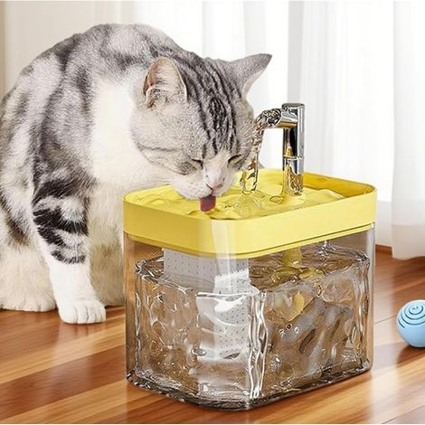 Fontaine à Eau Automatique avec Filtre - Pompe Silencieuse pour Chien/Chat/Oiseau, Circulation Continue, Prise EU
Couvercle Jaune (1/5)