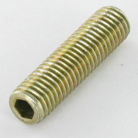 Vis métaux Sans tête six pans creux (sthc) Clé de 4 HC4 M8X12 Bout plat Bichromaté-1 pièce (1/2)
