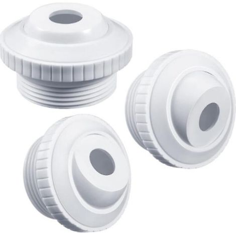 3 Pièces Raccord d'entrée, Plastique, Filetage MIP 1-1/2 pouce, Ouverture 3/4 pouce, Pour piscine (1/5)