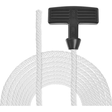 Corde Démarrage à Recul avec Poignée 6mm Diamètre 1.55m 5ft Nylon Tirer Cordon pour 178F 186F Tondeuse à Gazon Moteur Tronçonneuse Pièce (1/3)