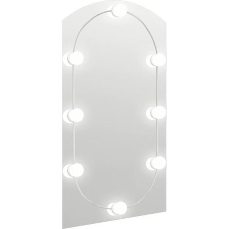 Mirror with LED Lights 90x45 cm Glass Arch vidaXL