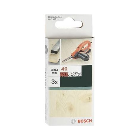 Bande de ponçage Bosch Accessories 2609256235 Grain 60 (L x l) 451 mm x 6 mm 3 pc(s) (1/3)
