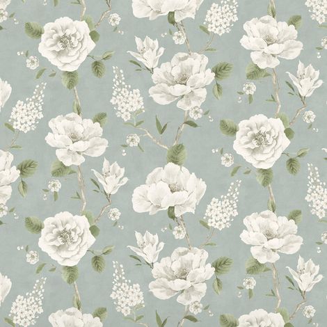 Arthouse Ashley Floral Sage Green Wallpaper Flowers Leaves Stylish Feature Wall (1/4)
